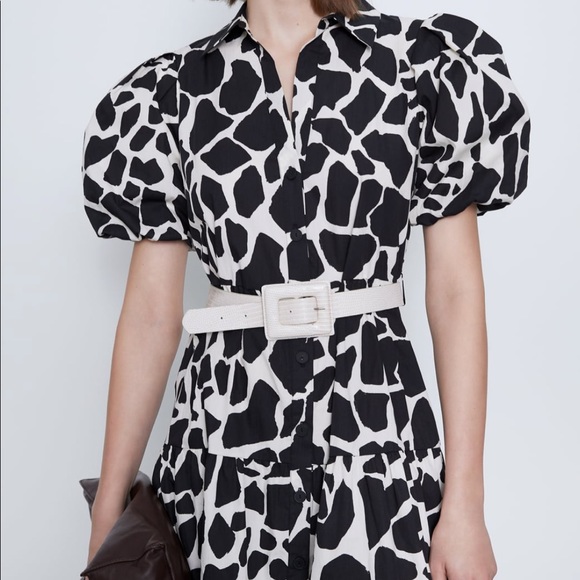 🆕Zara Animal Print Dress Sz M - Picture 5 of 9